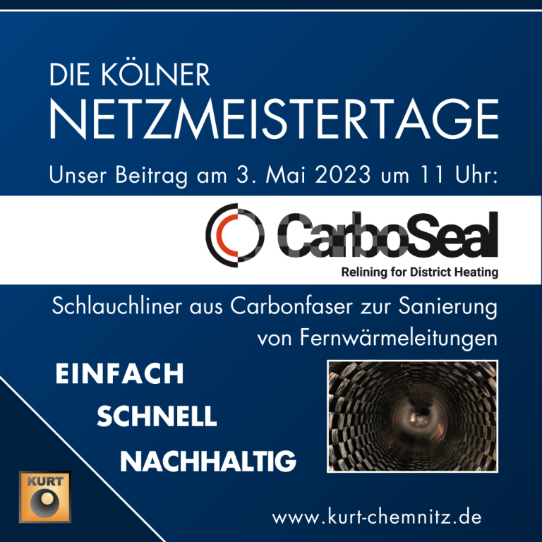 Die Kölner Netzmeistertage 2023 - Unser Vortrag "Schlauchliner aus Carbonfaser zur Sanierung von Fernwärmeleitungen"